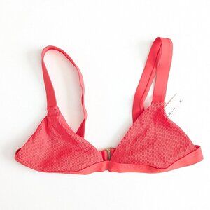 Vitamin A Triangle Bikini Top, Red, Women's 4